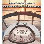RITCHIE COMPASSES S-53W Compass, Surface Mount, 2.75 Dial, Wht.