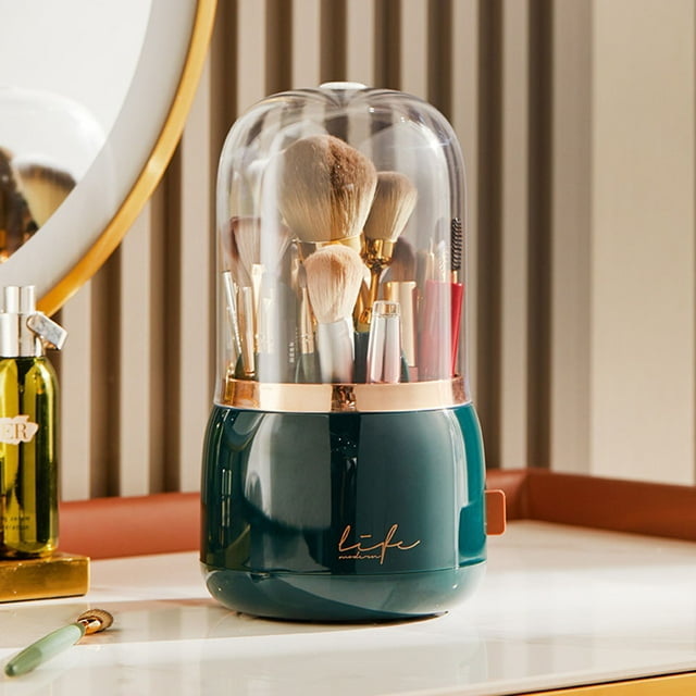Fiudx Organizador de Maquillaje, Diseño Acrílico Transparente Personalizado, Gran Capacidad para Pinceles, Labiales y Más, Ahorra Espacio, Regalo Ideal para Cumpleaños y Aniversarios, 1 Caja.