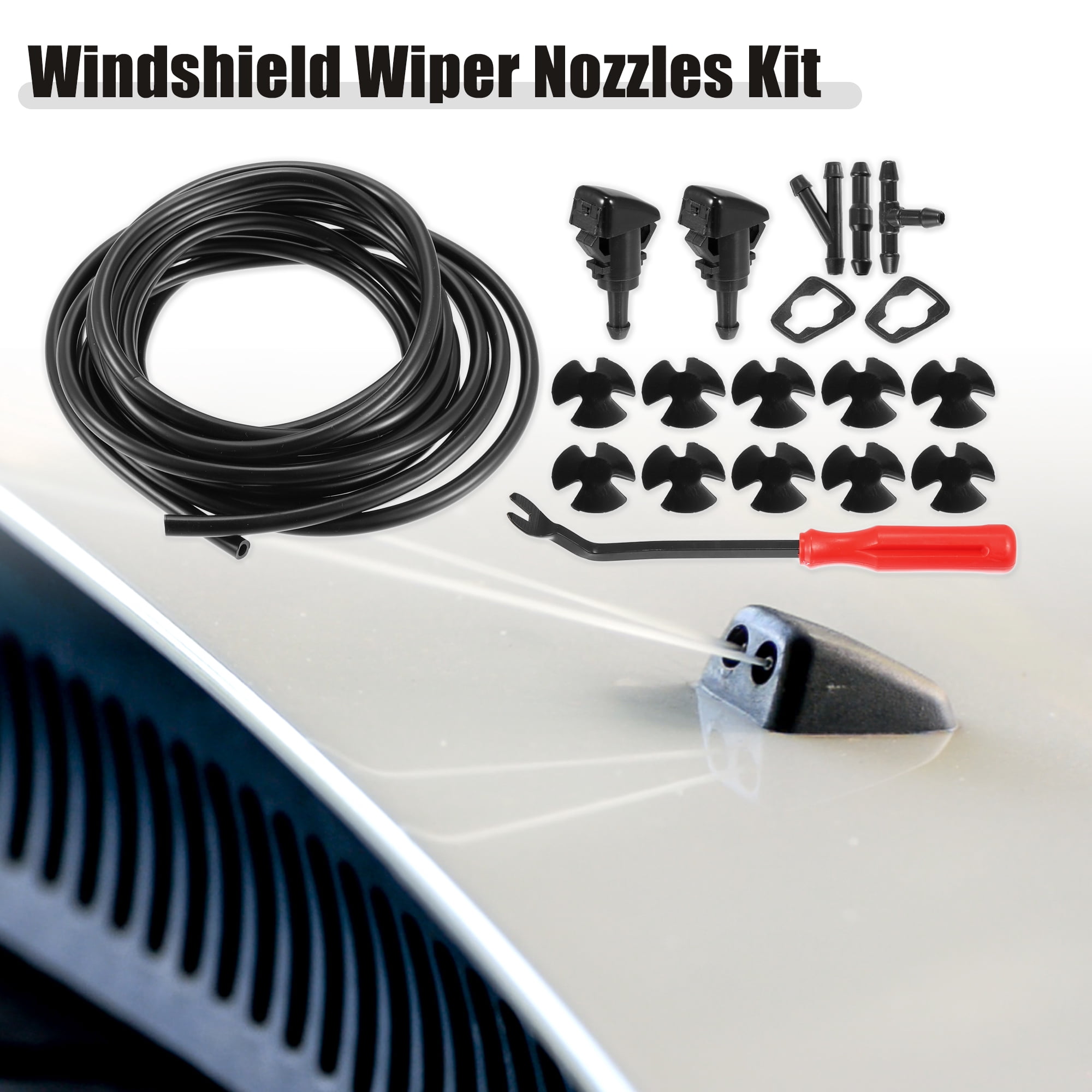 Unique Bargains Windshield Washer Nozzle Kit ["with 5M Hose"]