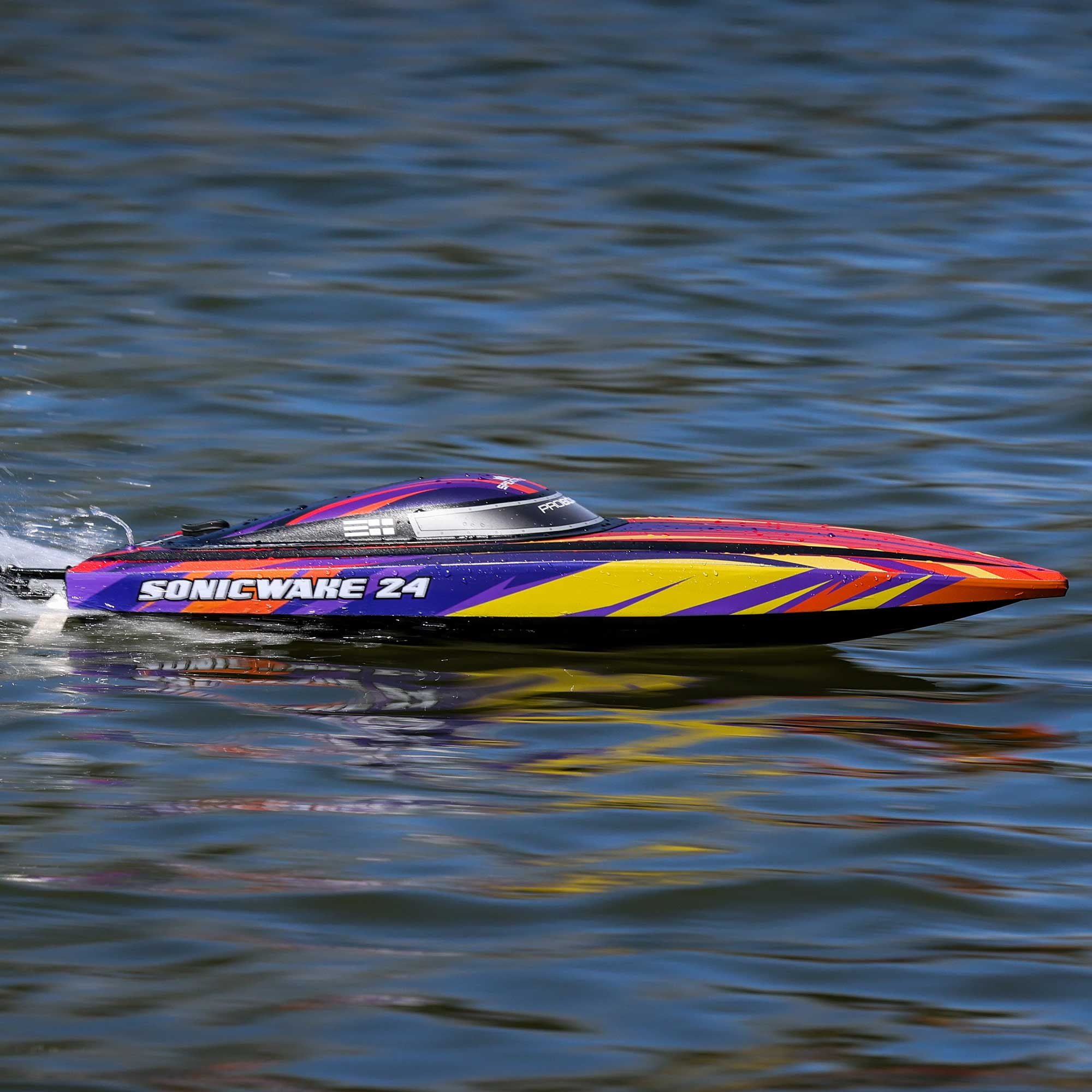 Pro Boat Sonicwake 24" Self-Righting Brushless Deep-V RTR Battery & Charger Included Red PRB-1992T1
