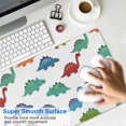 thumbnail image 4 of Long Mouse Pads for Desk,White Dinosaurs Colorful Species Pattern Desk Mats on Top Of Desks, Desk Mouse Pad Extra Large with 3mm Non-Slip Base and Stitched Edge for Gaming,Office,Work,Home 31.5"x15.7", 4 of 6