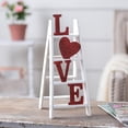thumbnail image 4 of Decoración de escalera de madera para el Día de San Valentín | Acento de corazón romántico | Madera Natural Rústica | Centro de mesa portátil ligero | Decoración versátil para el hogar | Adorno de, 4 of 6