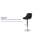 thumbnail image 5 of BizChair Contemporary Black Vinyl Adjustable Height Barstool with Chrome Base, 5 of 15