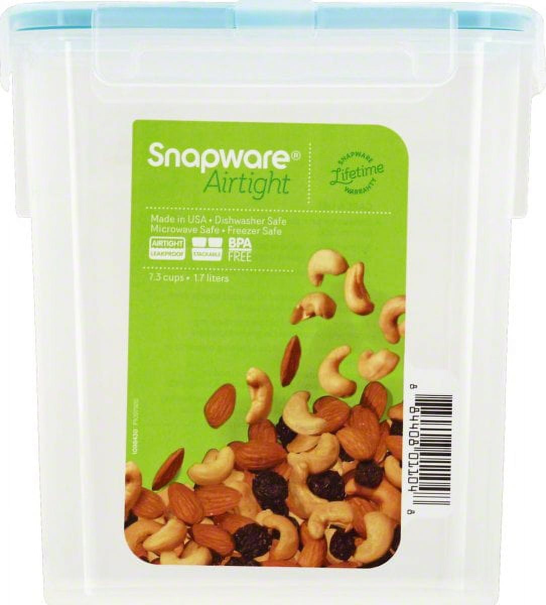 Snapware airtight food storage 15.3 Cup rectangular slim container with  flip top lid