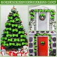 thumbnail image 5 of Dalrosia 12PCS Green Furry Christmas Bows Ornaments, Plush Bows Hanging Christmas Tree Decoration, Green Fluffy Wreath Bows Ornaments with Red Heart for Xmas Tree Garland Mantel Home Party Decor, 5 of 6