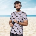 thumbnail image 4 of Wukai Dachshund Dog Puppy Print Men's Short-Sleeved Mesh T-Shirt,Quick-Dry Short Sleeve Workout T-Shirt-XX-Large, 4 of 8