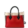 thumbnail image 3 of Pre-Owned On My Side Tote Leather with Monogram Canvas MM By Rebag, 3 of 8