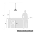 thumbnail image 3 of Golden Lighting Crawford 1-light Pendant in Brushed Champagne Brass, 3 of 9