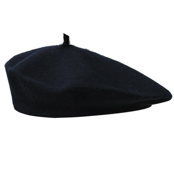 Solid colour men's and women's wool blend French beret to socks