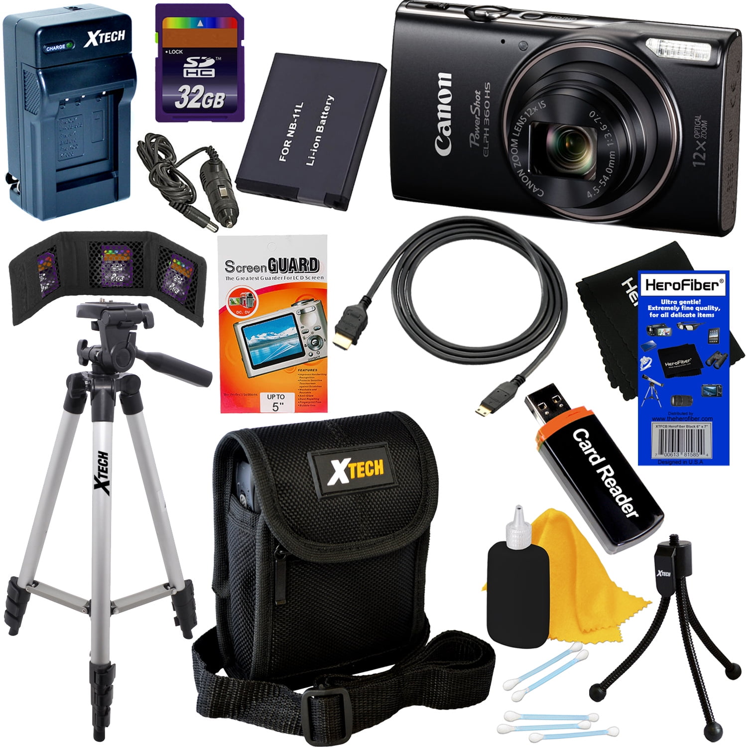 Canon PowerShot ELPH 360 HS WiFi Digital Camera with 12x Zoom & HD