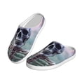 thumbnail image 2 of Lsque Mist Sunflower Skull Pattern Womens Comfort Cotton on Scuff With Memory Foam and Anti-skid Sole Slipper-44/45, 2 of 7