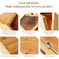 thumbnail image 3 of Bread Box For Kitchen Countertop Double Layer Bread Storage With Clear Windows, Extra Large Bread Container, Rustic Farmhouse Style Bamboo Wooden Bre, 3 of 5