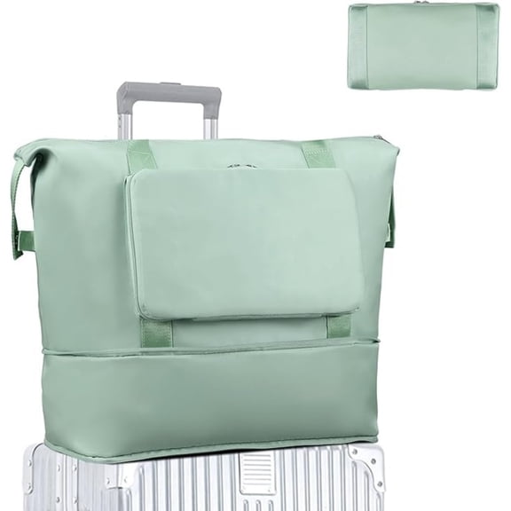 Travel Tote Bags, Expandable Overnight Weekender Bag for Women Foldable Carry-On