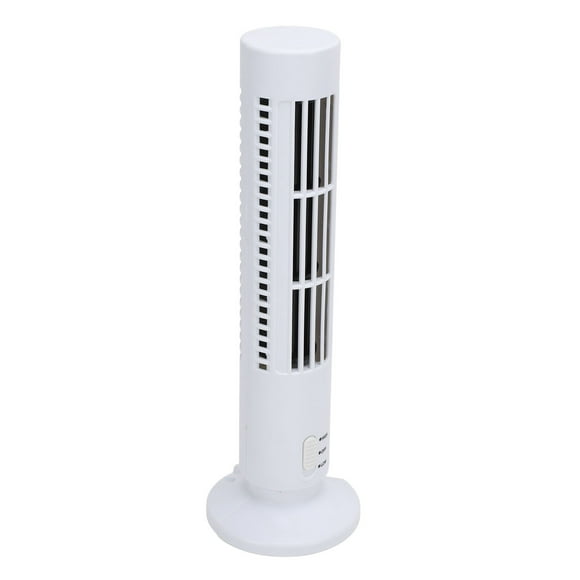 Ventilador de la Torre de Escritorio, Ventilador de Torre Mini Torre de Enfriamiento Silencioso USB White Bladeless 2 Velocidad de Viento para Dormitorio