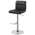 thumbnail image 6 of Lenny Upholstered Adjustable Bar Stool Black (Set of 2), 6 of 12