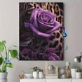 thumbnail image 4 of UXIEQU Leopard Rose Floral Canvas Wall Art Print 15.75x11.81 Inches, 4 of 8