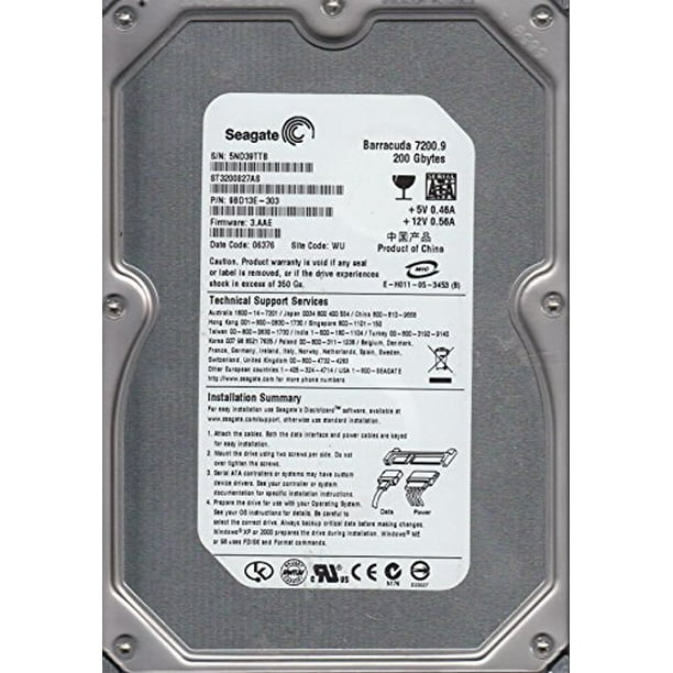 St307as 5nd Wu Pn 9bd13e 303 Fw 3 e Seagate 0gb Sata 3 5 Hard Drive Walmart Com Walmart Com