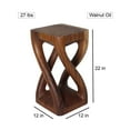 thumbnail image 2 of Haussmann® Wood Vine Twist Stool Accent Table 12 in x 22 in H Walnut Oil, 2 of 7