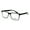 Shiny Black, variant on Mens 52mm TR90 Plastic Rectangle Wood Grain Arm Horn Rim Optical Frame Shiny Black