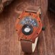 thumbnail image 1 of Reloj de cuarzo de madera Natural claro hecho a mano para hombre, esfera giratoria, estilo brújula, reloj deportivo de cuarzo para hombre, caja de regalo, 1 of 5