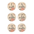 thumbnail image 1 of Tarjetas creativas de madera para hitos de bebés, accesorios fotográficos para recién nacidos, discos redondos para baby shower Conjunto B, 1 of 8