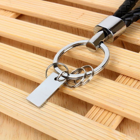 BORDSTRACT Microfiber Leather Car Keychain, Universal Key Fob Keychain Leather Key Chain Holder