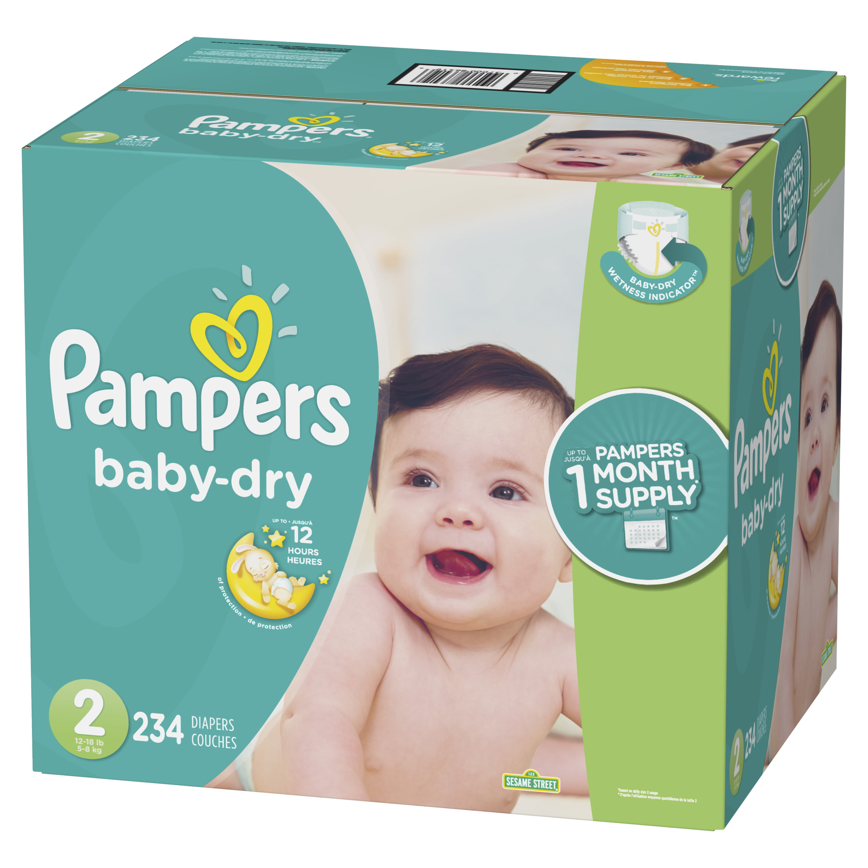 Save $20 Size 1 & Size 2 Pampers Baby-Dry Diapers, One ...