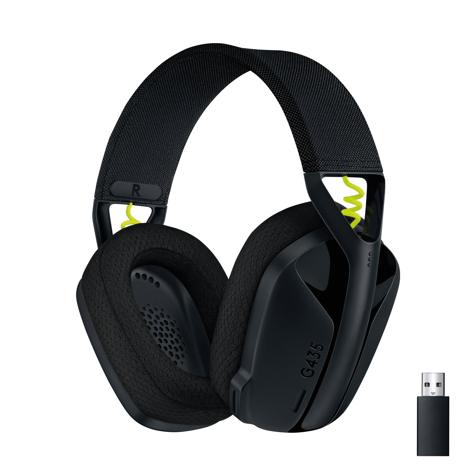 dejligt at møde dig nok retning Logitech G435 LIGHTSPEED and Bluetooth Wireless Gaming Headset -  Lightweight over-ear headphones, built-in mics, 18h battery, compatible  with Dolby Atmos, PC, PS4, PS5, Mobile, Black - Walmart.com
