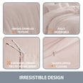 thumbnail image 5 of Swift Home 3PC Crinkle Prewashed Duvet Cover Sham Set (No Insert), Rose Blush, Full/Queen, 5 of 5
