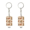 thumbnail image 2 of Goofa Cartoon Squirrel Printed Rectangular Metal Keychain Bag Charm Floral Charm for Purse Keys Metal Keyring Gift for Women Accessories, 2 of 7