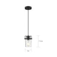 thumbnail image 5 of Nuvo Lighting Antebellum 1-Light Mini Pendant Fixture Matte Black Finish with Clear Glass - N/A, 5 of 8