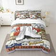 thumbnail image 2 of Castle Fairy Kids Teens Figure Skating Bedding Comforter Set 7-Piece,Chic Floral Vintage Lodge Cabin King Bedding Sets,Sport Theme Ultra Soft Bed Sheets,Super Cozy Room Decor,Reversible, 2 of 8