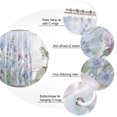 thumbnail image 3 of Spring Lavender Bathroom Shower Curtains with 12 Hooks Polyester Waterproof Shower Curtain for Stalls and Bathtubs Watercolor Floral Botanical Leaves Blue Decorative Bathroom Curtain 60x72 Inches, 3 of 9