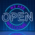 thumbnail image 3 of Handmadetneonsign We Are Open Neon Sign, Open Store Wall Art Decor, Welcome To Store Wall Decor, 3 of 5