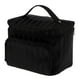 thumbnail image 2 of Neceser grande con asa y rayas, impermeable, organizador de maquillaje de viaje. Negro, 2 of 9