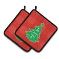 thumbnail image 1 of Carolines Treasures BB6971PTHD Arbre de Noël Rouge Vert Paire de Porte-Pots, 1 of 3
