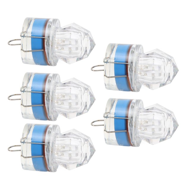 Leurre de Bar Léger, Ouverture Automatique Résistance à la Corrosion 5 Pcs Forme Leurre de Pêche Léger pour Eau Douce Bleu, Vert, Rouge, Blanc
