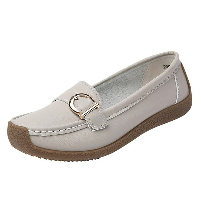 style Mode Été Mode Femme Décontractée Polyvalente Semelle Souple Décontractée style Printemps et Été Mocassins à la Mode et Confortables