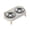 White, variant on Stainless Steel Double Dog Bowl, Elevated Pet Feeder with Non-Grip Base, Spill-Proof Double Bowl Feeding Station for Cats and Small Dogs