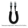 thumbnail image 4 of Cable Telescópico Carga Rápida 100 W USB Con Resorte 6 A (tipo C Tipo C), 4 of 4
