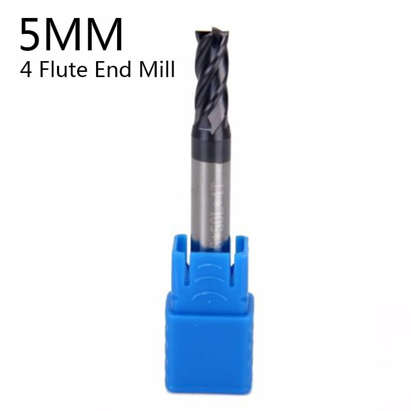 5mm Solid Carbide Straight Shank 4 Flute End Mill CNC Milling Cutter Drill Bit