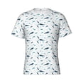thumbnail image 4 of Vsdgher Party Shark Cute Print Men's Dry Fit Mesh Athletic Shirts Moisture Wicking Tennis T-Shirt Tops, 4 of 9