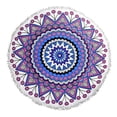 thumbnail image 1 of Peach Couture Serviette de Plage Mandala Ronde Épaisse Absorbante Multi-Usage Boho Gypsy avec Franges Mandala Rose, 1 of 1