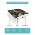 thumbnail image 4 of Quilt King Size Bedding Set, Black Spring Floral Reversible Summer Quilt 3 Pieces, Elegant Pastoral Flowers Birds Retro Art Lightweight Bedspreads Coverlets with 2 Pillow Shams for All Seasons, 4 of 5
