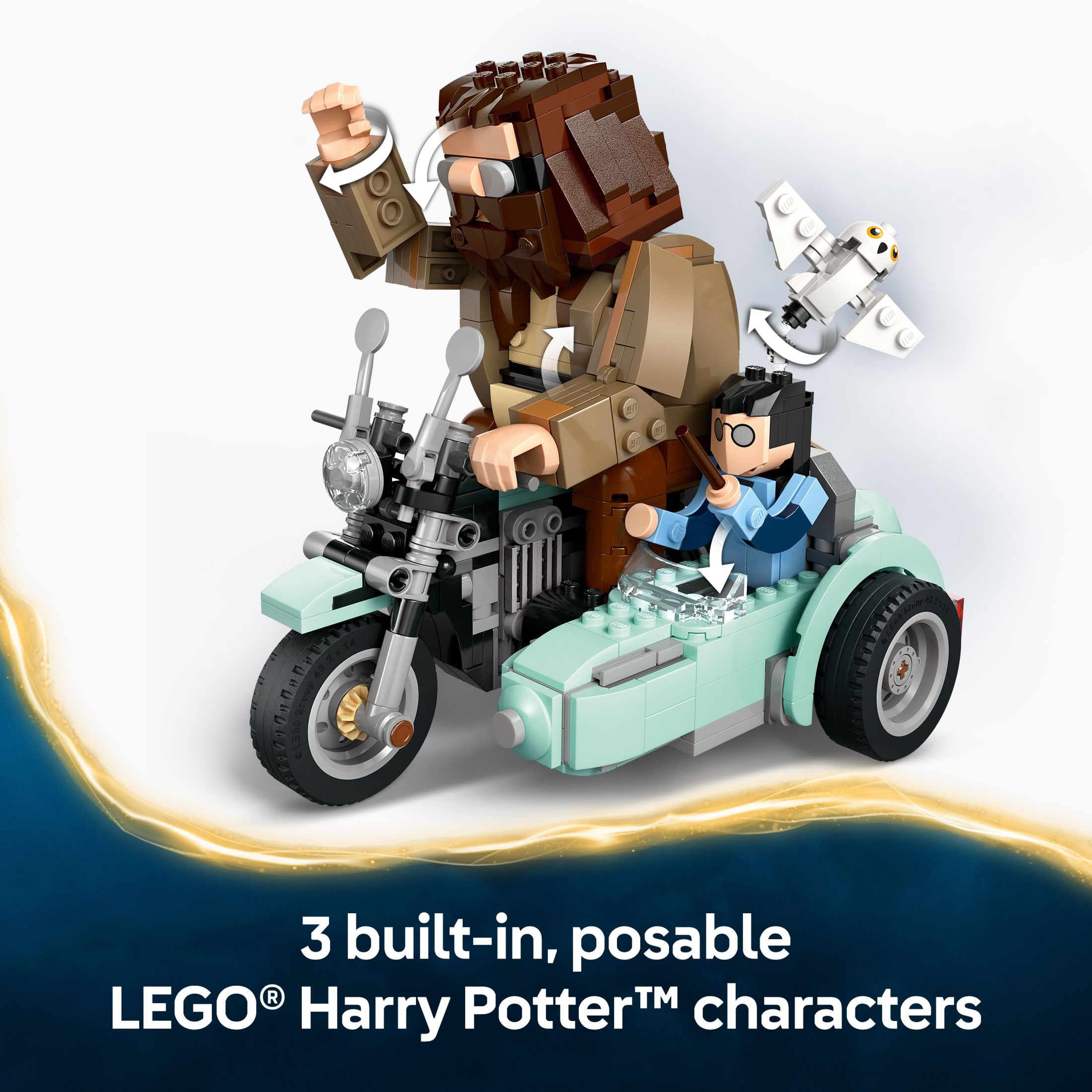 LEGO Harry Potter Juguete de Construcción de la Motocicleta de Hagrid y Harry - Juguete de Moto para Niños y Niñas, Fans de Harry Potter, Mayores de 9 Años - Idea de Regalo de Cumpleaños - 76443 5