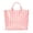Beige-pink, variant on Striped PVC Tote Bag Large Glossy Striped Handbags Waterproof Top Handle Bag Plastic Tote Handbag Beach Travel Work