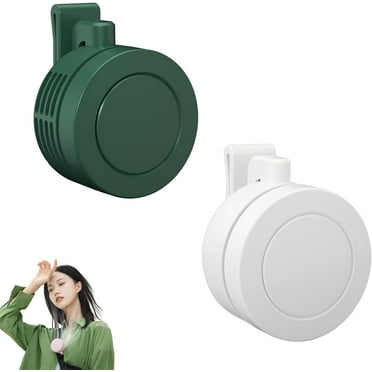 Portable Silent Mini Bladeless Electric Fan, Outdoor Waist Fan Cool Clip, Adjustable 3-Speed Suspended Waist Fans, Personal Rechargeable Mini Waist Fan, Suitable For Travel Office (Green+White)