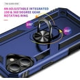 thumbnail image 3 of Entronix Heavy Duty Rugged Case for iPhone 16 Plus, Shockproof Kickstand Rotating Ring, Navy, 3 of 6