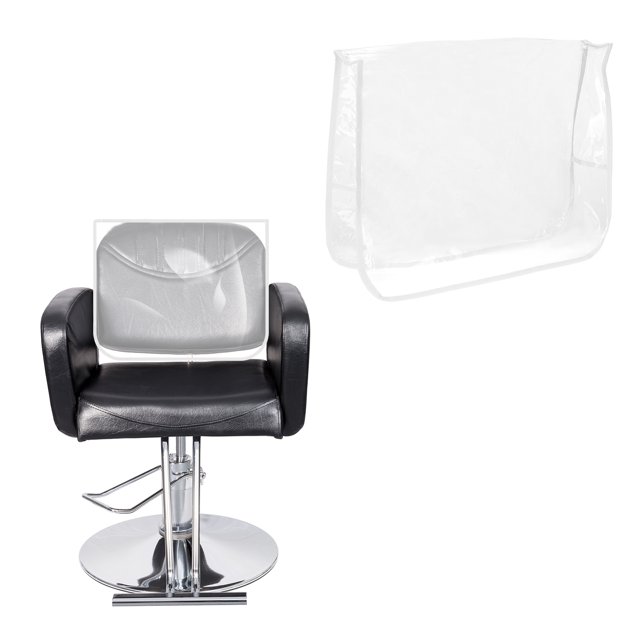 Funda de Silla de Salón Uxcell 19"x15"x5", Protector de Respaldo de Silla Transparente (Cuadrado, Blanco)