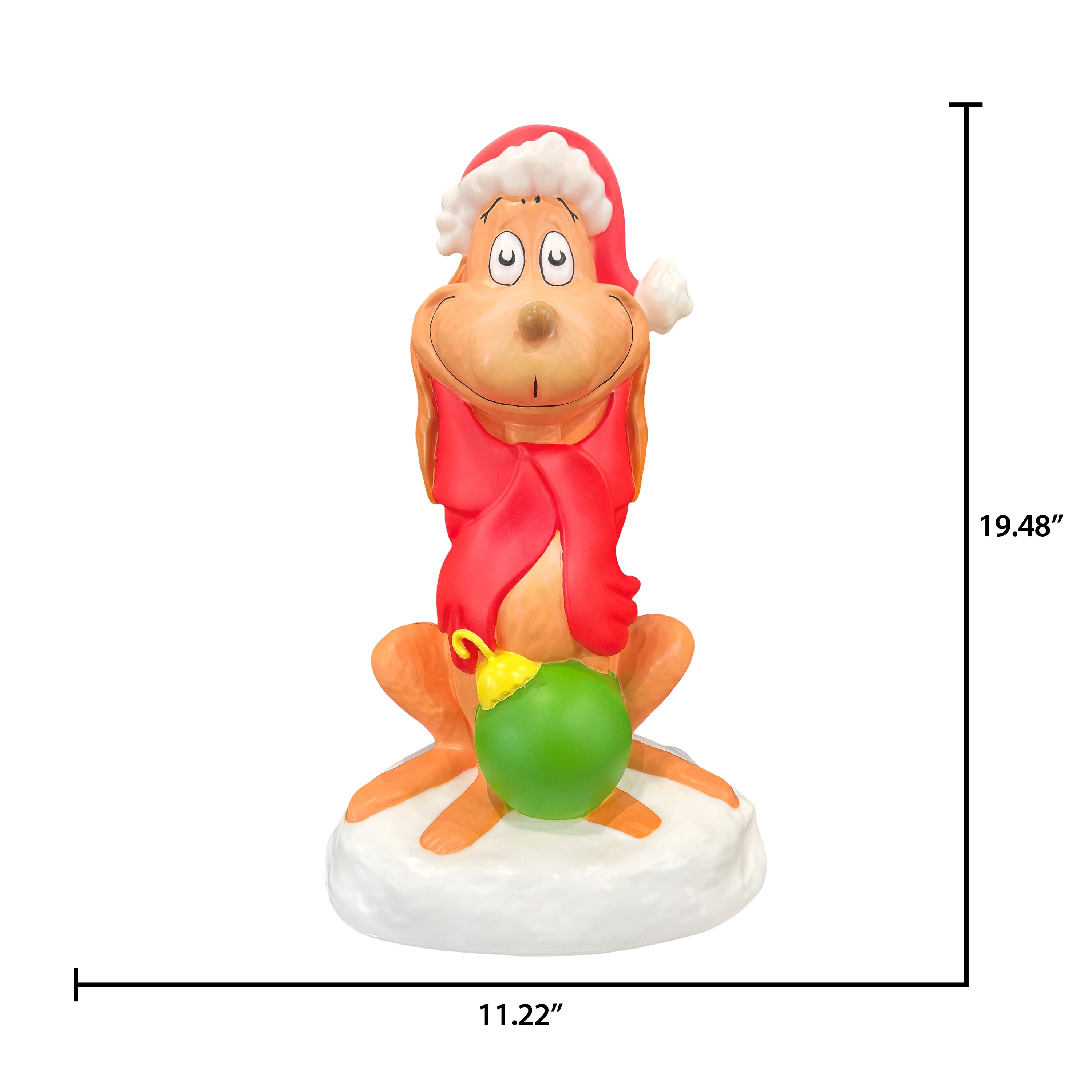 Christmas LED Blow Mold Decor Max Santa Hat Dr. Seuss' The Grinch 11.22 in x 9.64 in x 19.48 in 1.76 lb